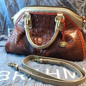Brahmin Fizz Pecan Melbourne with matching wallet